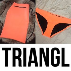 TRIANGL | Neon Neoprene Bikini Bottoms & Bag